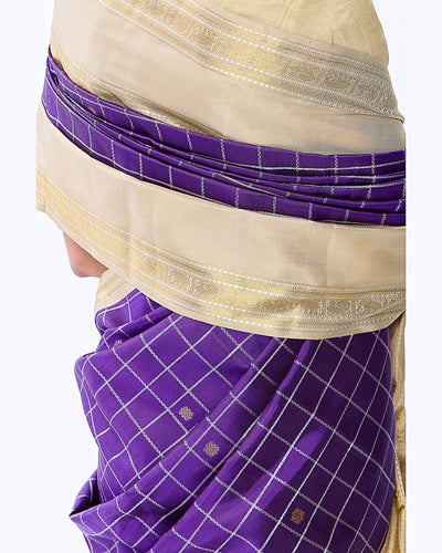 Violet Kanchivaram Silk Saree - 023 of 105