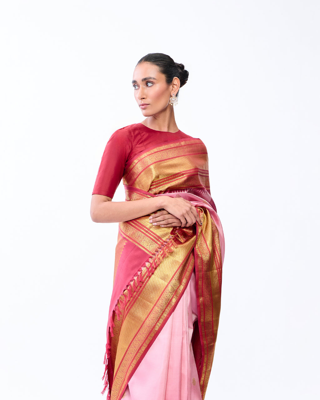 Pink Kanchivaram Silk Saree