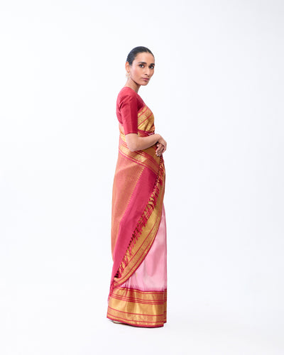 Pink Kanchivaram Silk Saree