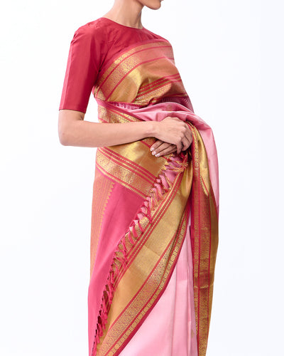 Pink Kanchivaram Silk Saree
