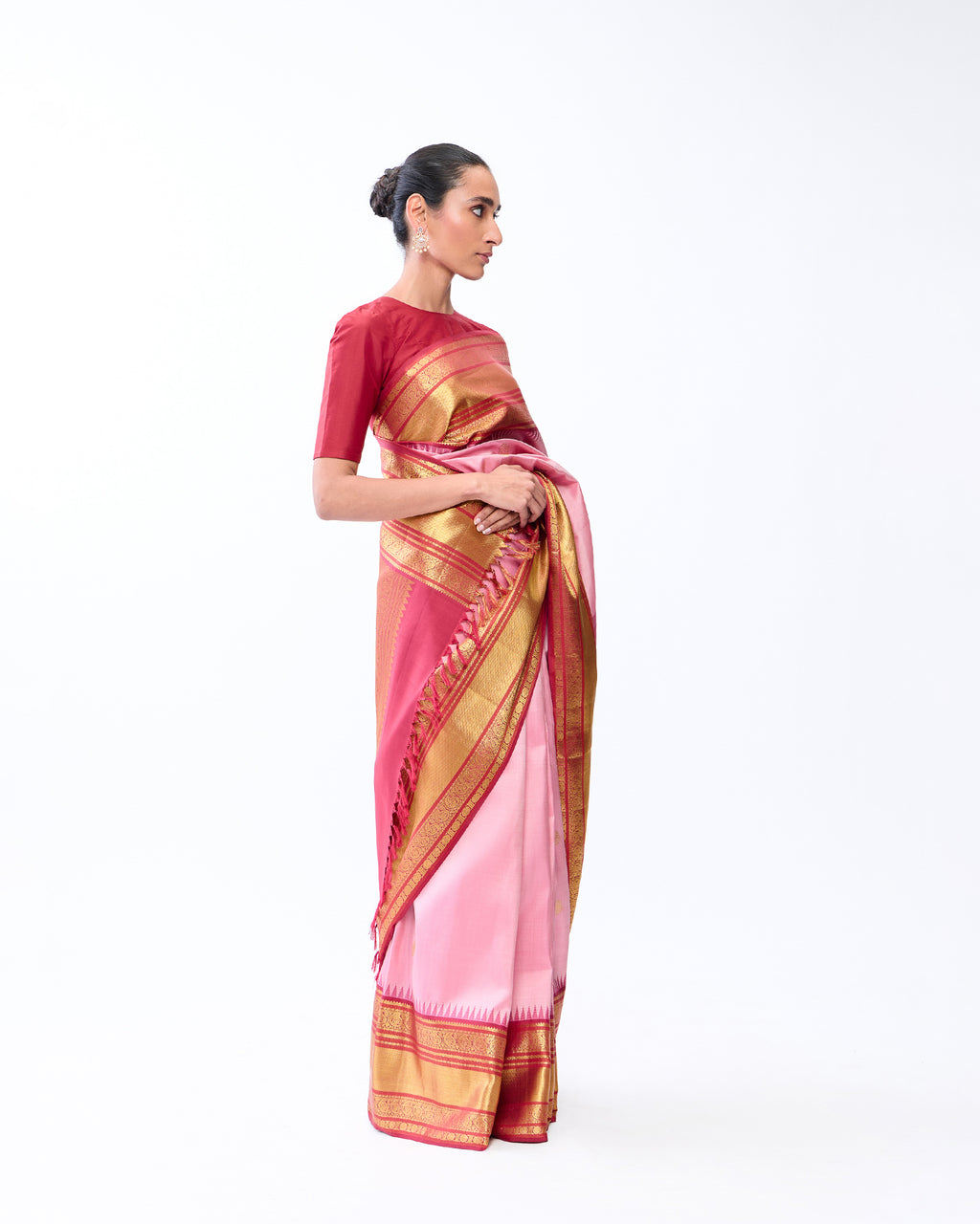 Pink Kanchivaram Silk Saree