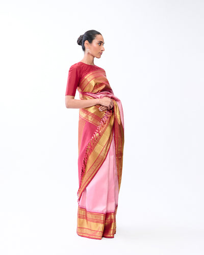 Pink Kanchivaram Silk Saree