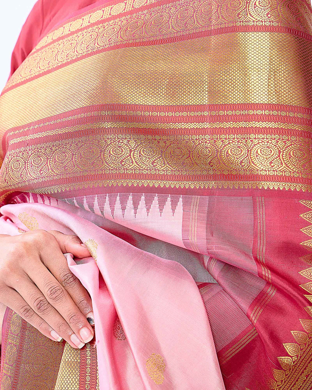 Pink Kanchivaram Silk Saree