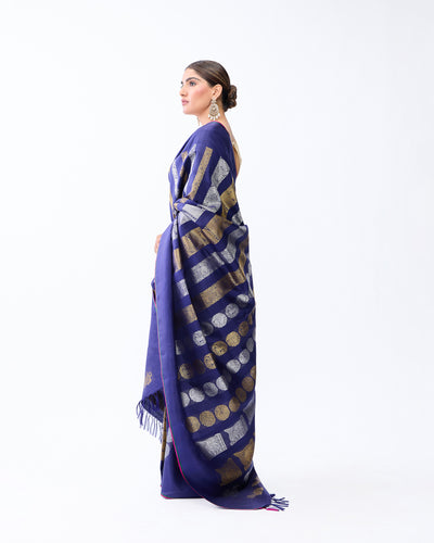 Navy Blue Kanchivaram Silk Saree