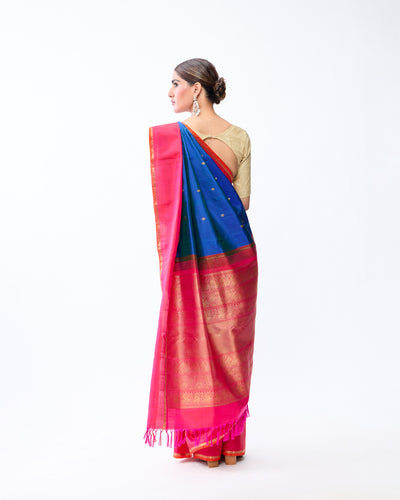 Blue Kanchivaram Silk Saree