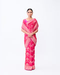Pink Banarasi Silk Saree
