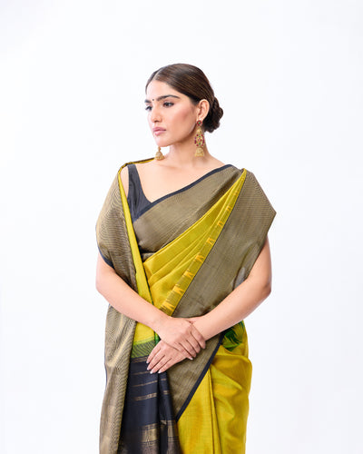 Yellow Kanchivaram Silk Saree