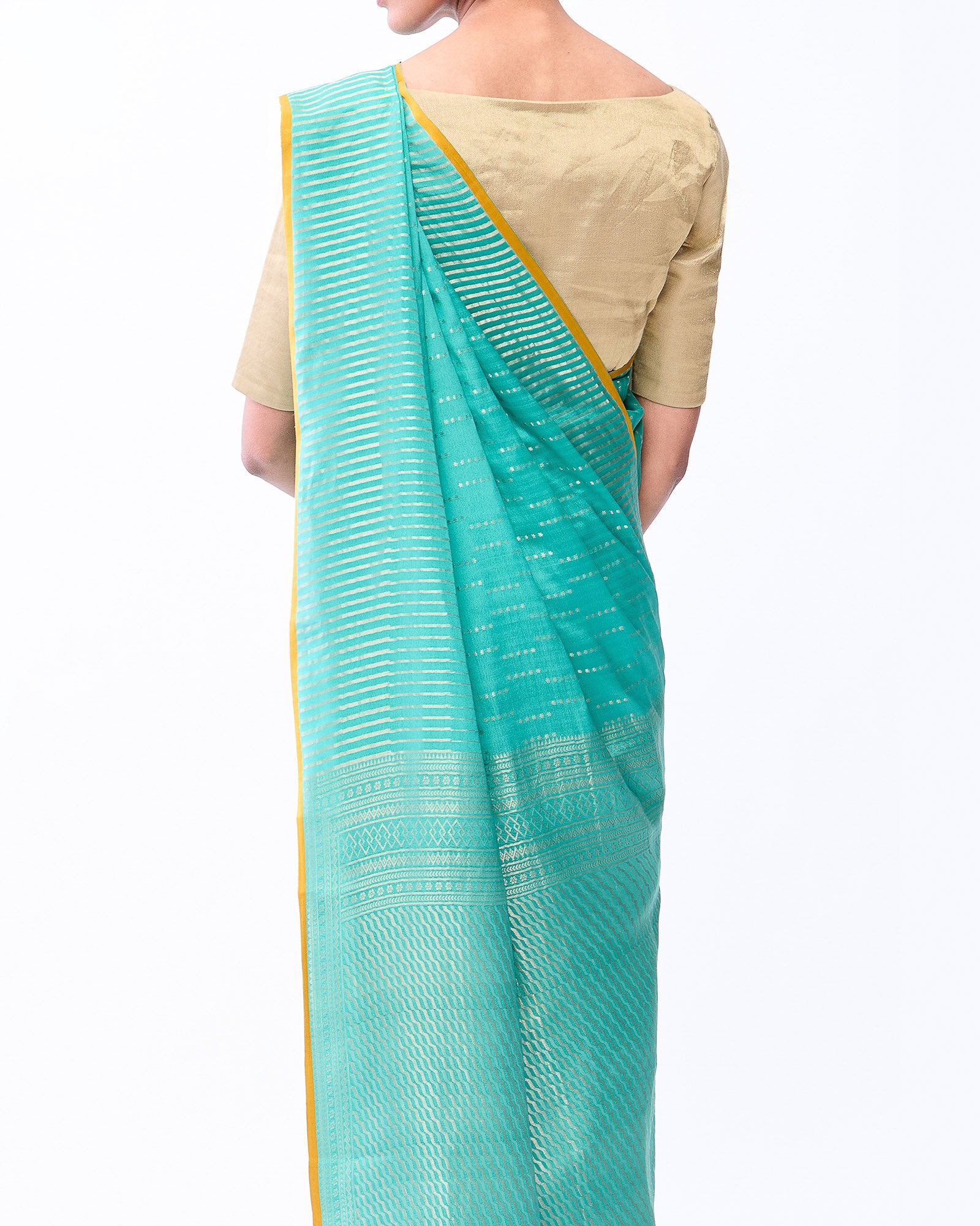 Green Mysore Crepe Silk Saree