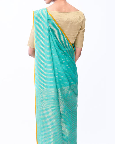 Green Mysore Crepe Silk Saree