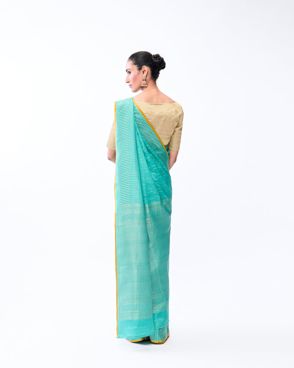 Green Mysore Crepe Silk Saree