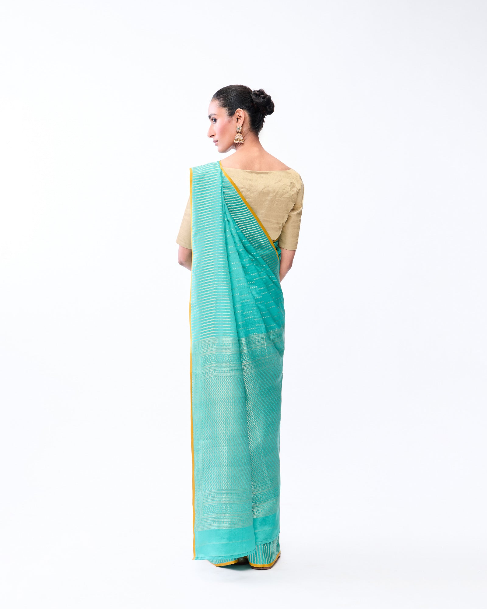 Green Mysore Crepe Silk Saree