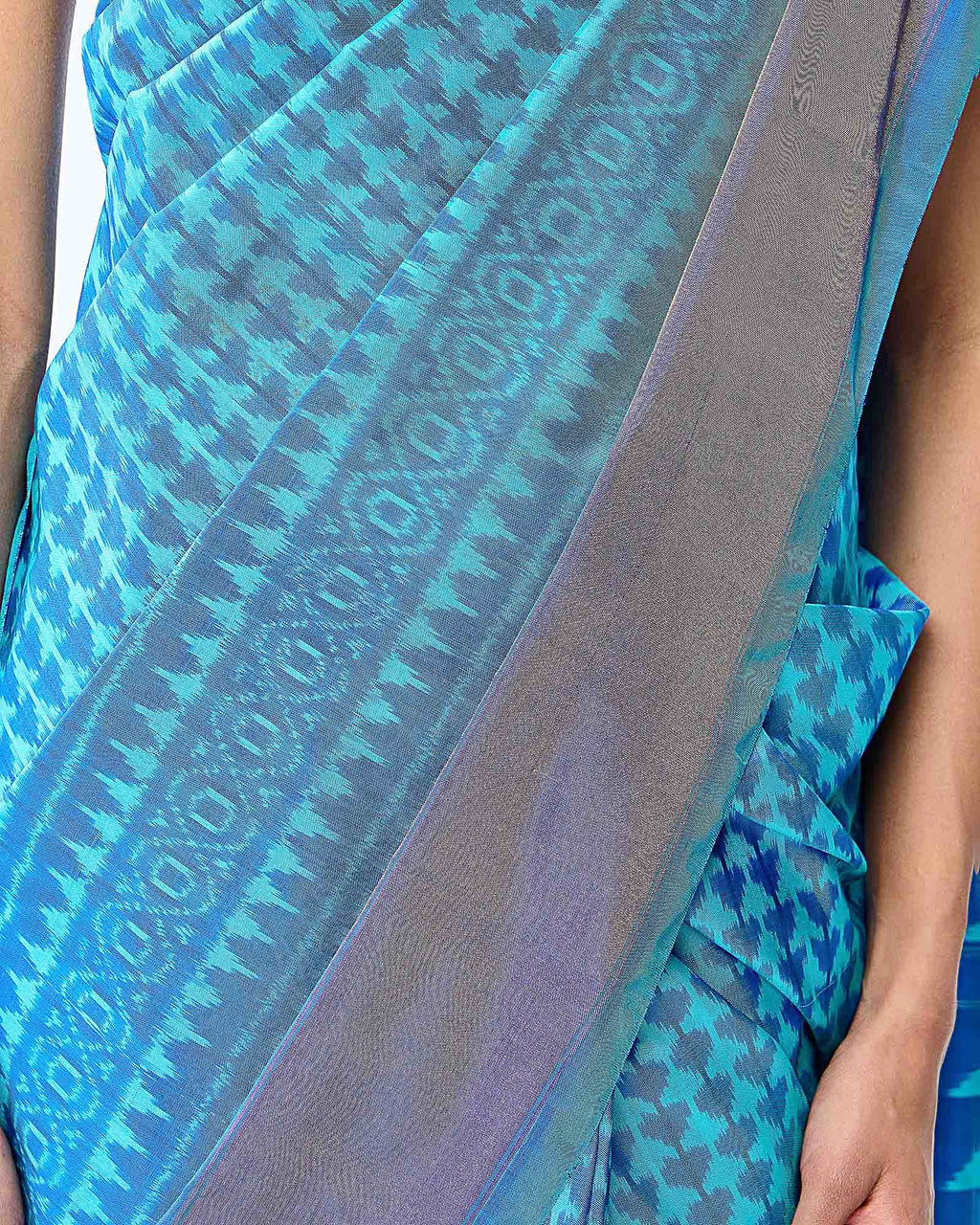 Blue Patola Silk Saree