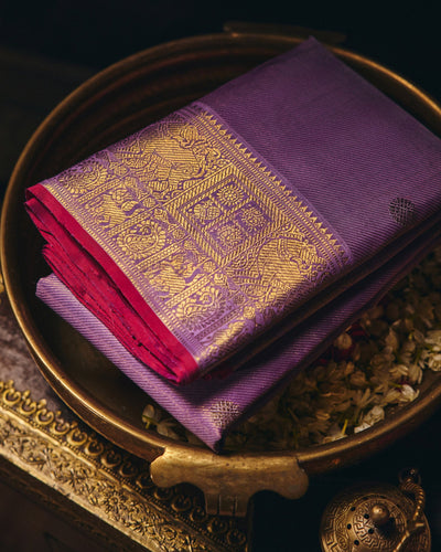 Lavender Kanchivaram Silk Saree - 004 of 105
