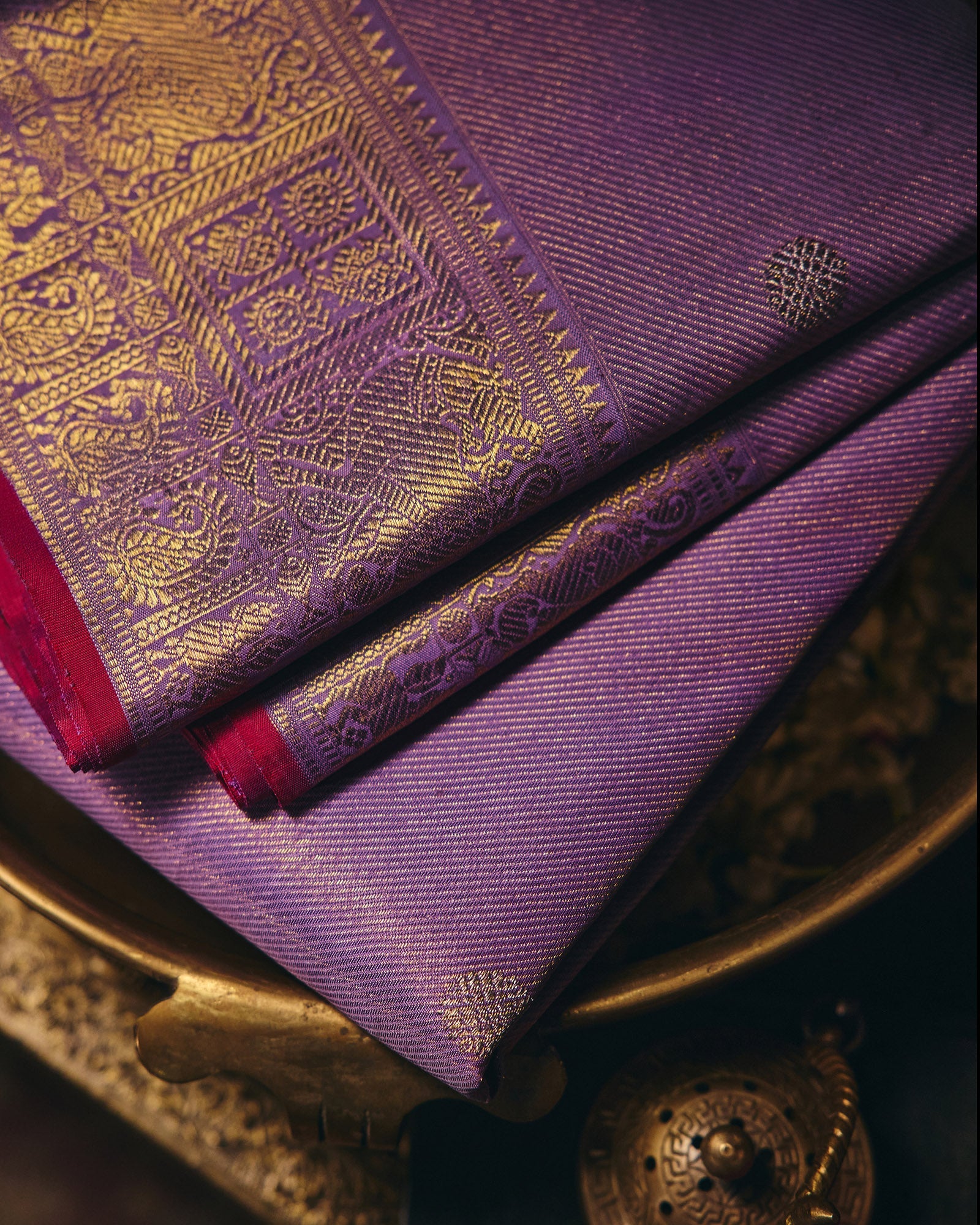 Lavender Kanchivaram Silk Saree - 004 of 105