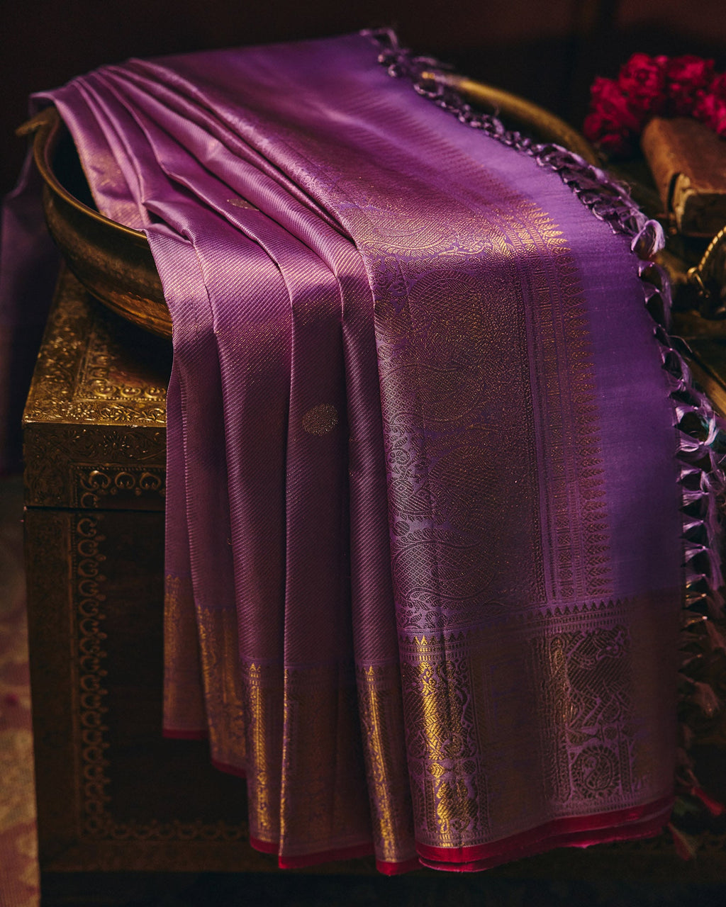 Lavender Kanchivaram Silk Saree - 004 of 105