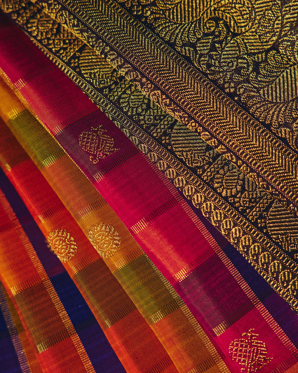 Multicolour Kanchivaram Silk Saree - 018 of 105