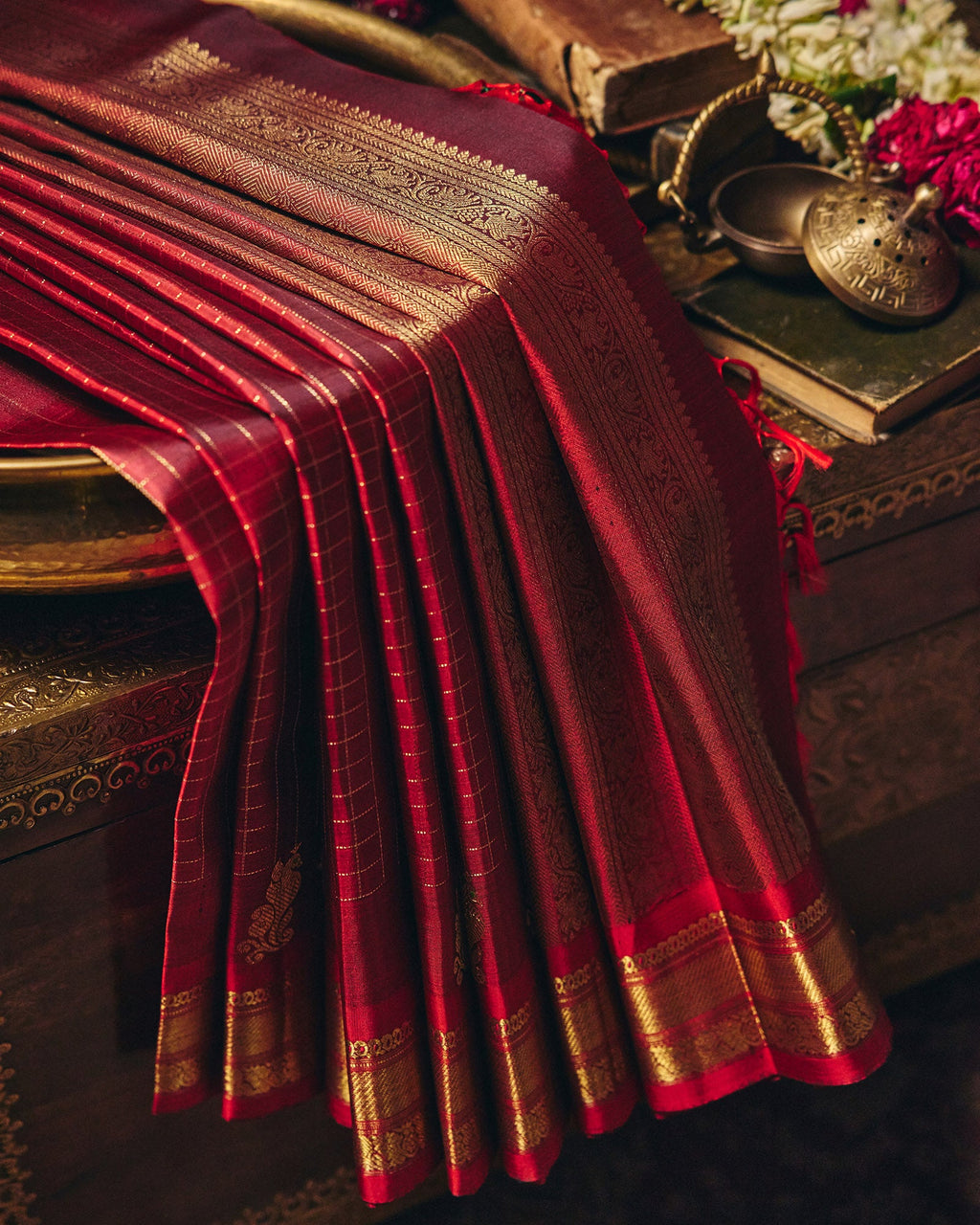 Red Kanchivaram Silk Saree - 080 of 105