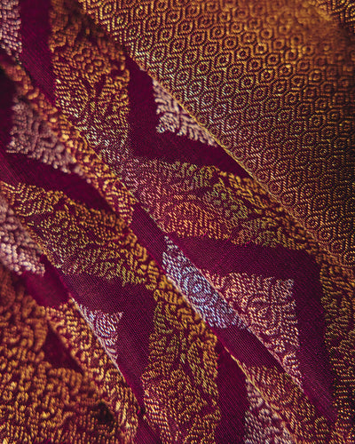 Dark Magenta Kanchivaram Silk Saree - 038 of 105
