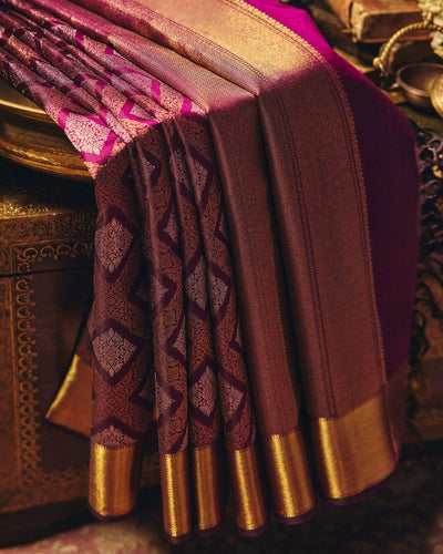 Dark Magenta Kanchivaram Silk Saree - 038 of 105