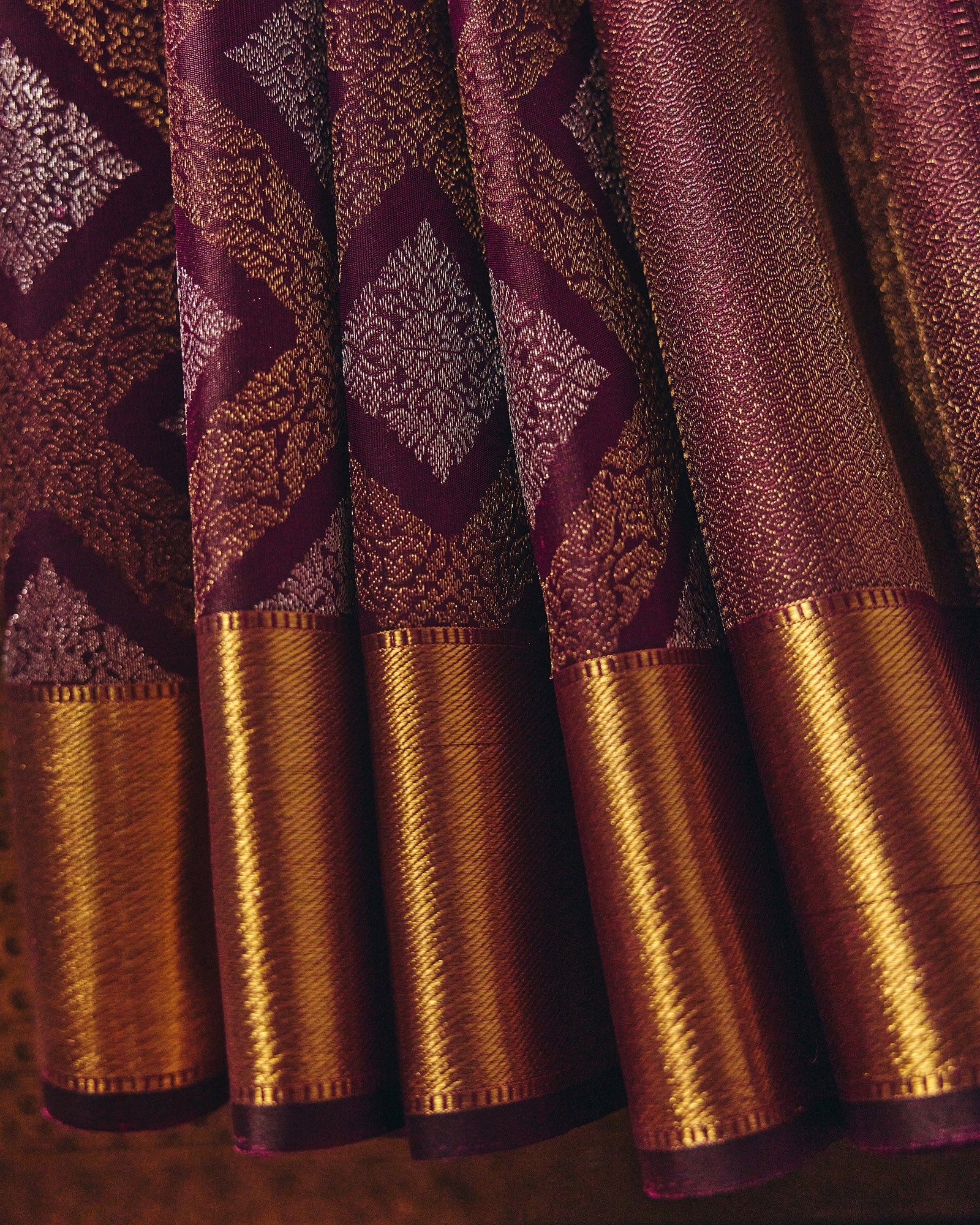 Burgundy Kanchivaram Silk Saree - 038 of 105