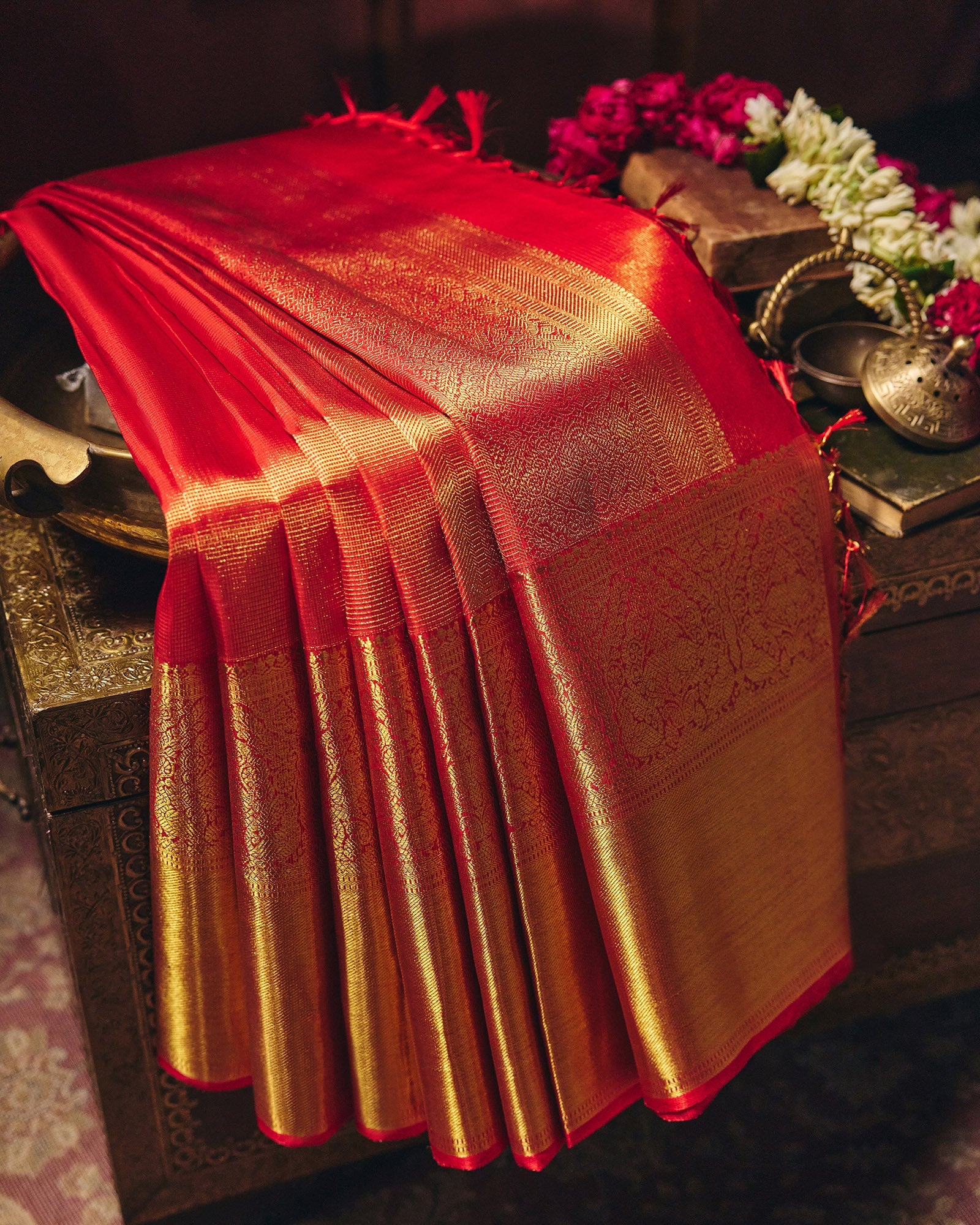 Red Kanchivaram Silk Saree - 064 of 105
