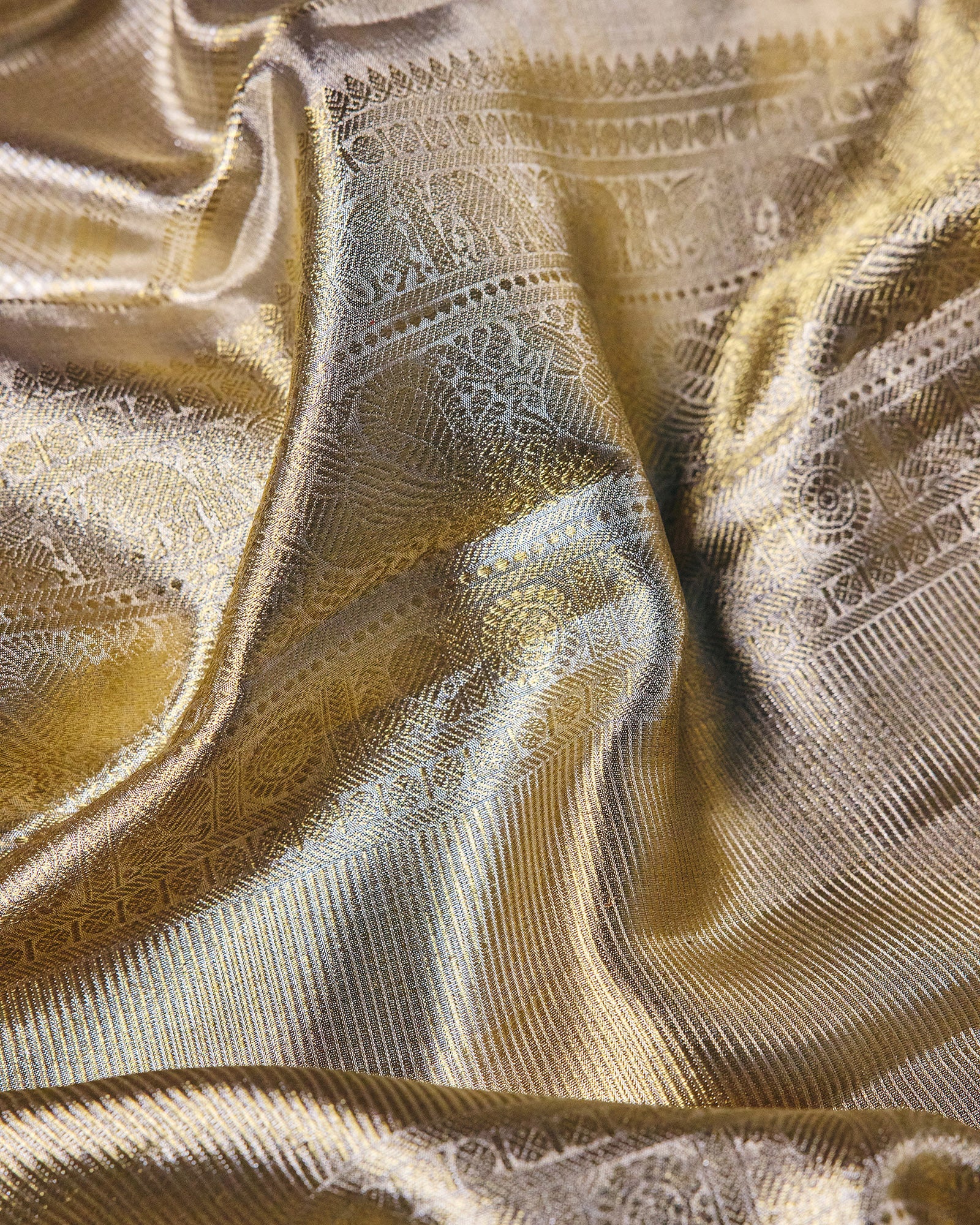 Cream Kanchivaram Tissue Silk Saree - 067 of 105