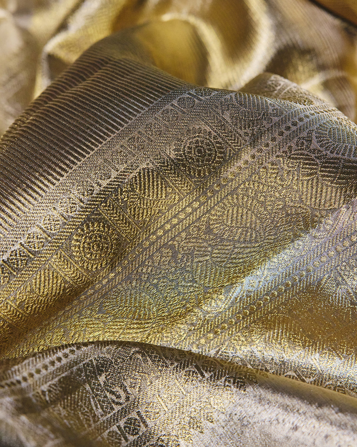 Cream Kanchivaram Tissue Silk Saree - 067 of 105