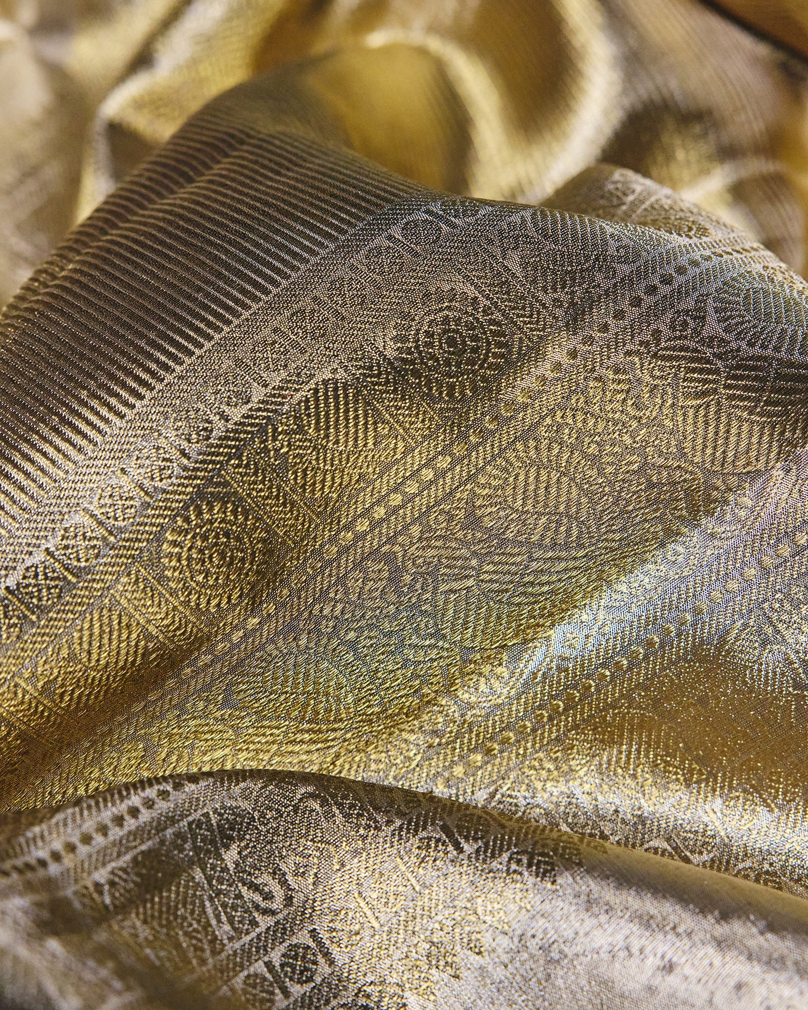 Cream Kanchivaram Tissue Silk Saree - 067 of 105