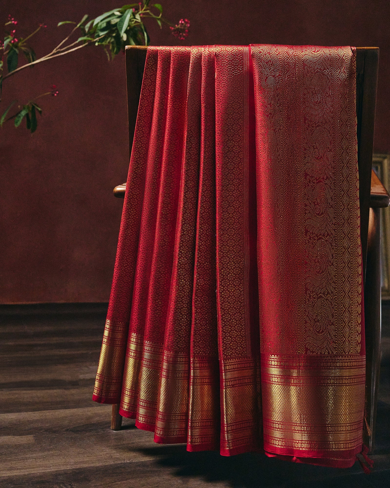 Red Kanchivaram Silk Saree - 052 of 105