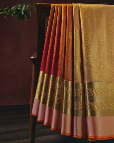 Orange Kanchivaram Silk Saree - 065 of 105