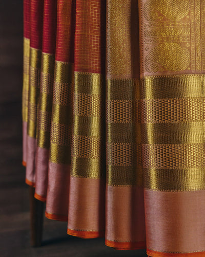 Orange Kanchivaram Silk Saree - 065 of 105