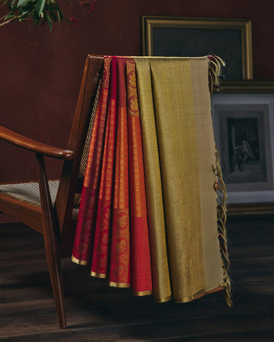Multi Colour Kanchivaram Silk Saree - 096 of 105