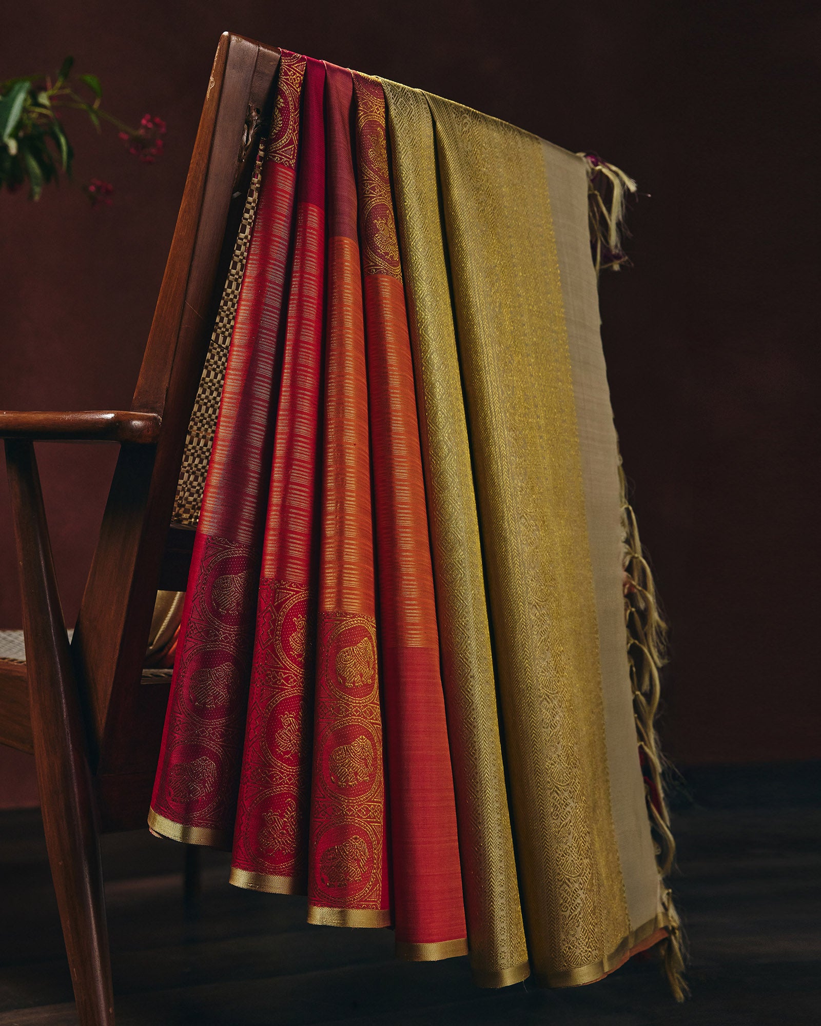 Multi Colour Kanchivaram Silk Saree - 096 of 105