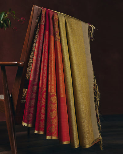 Multi Colour Kanchivaram Silk Saree - 096 of 105