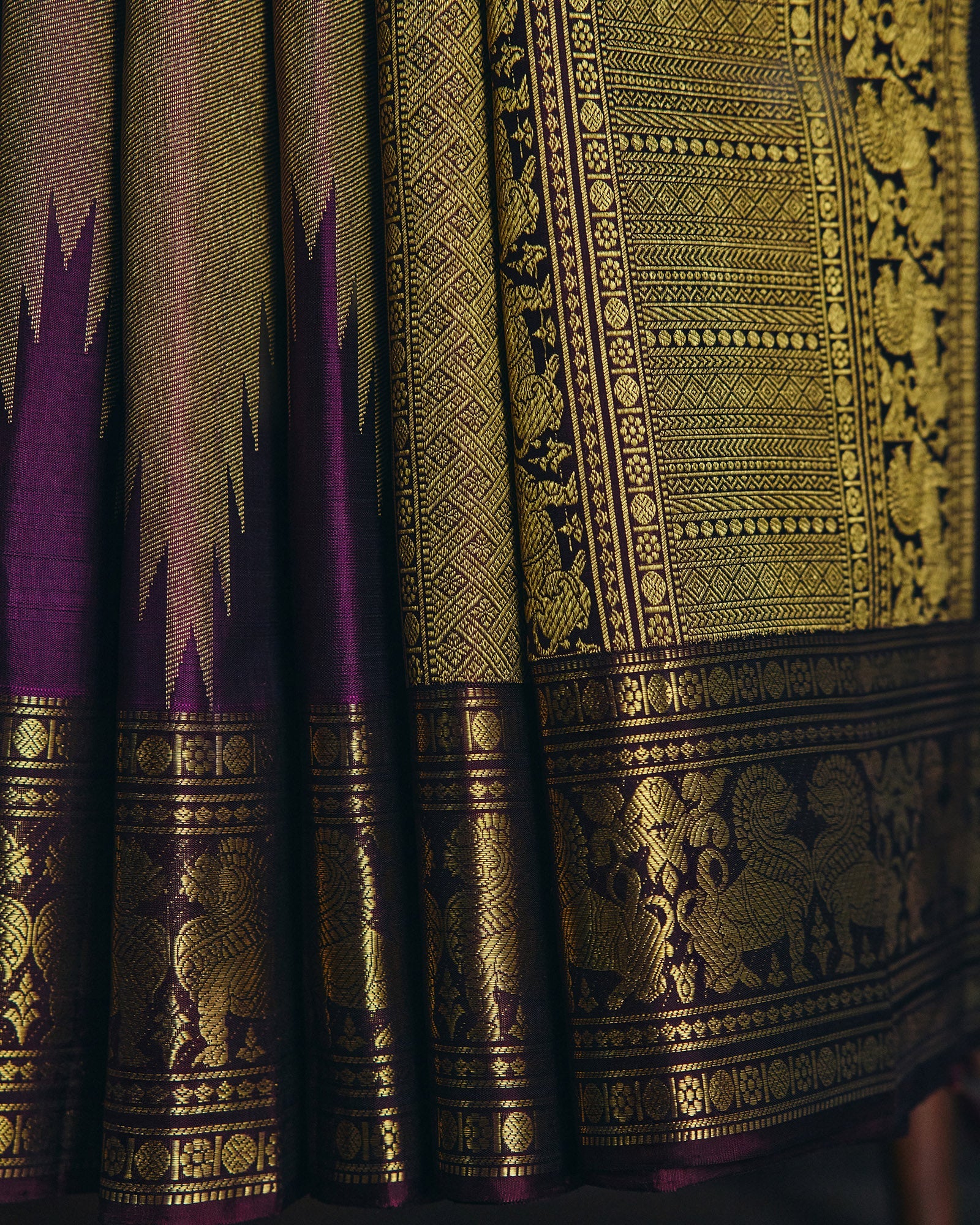 Purple Kanchivaram Silk Saree - 002 of 105