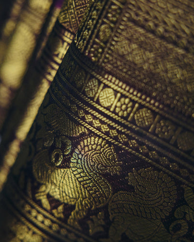 Purple Kanchivaram Silk Saree - 002 of 105
