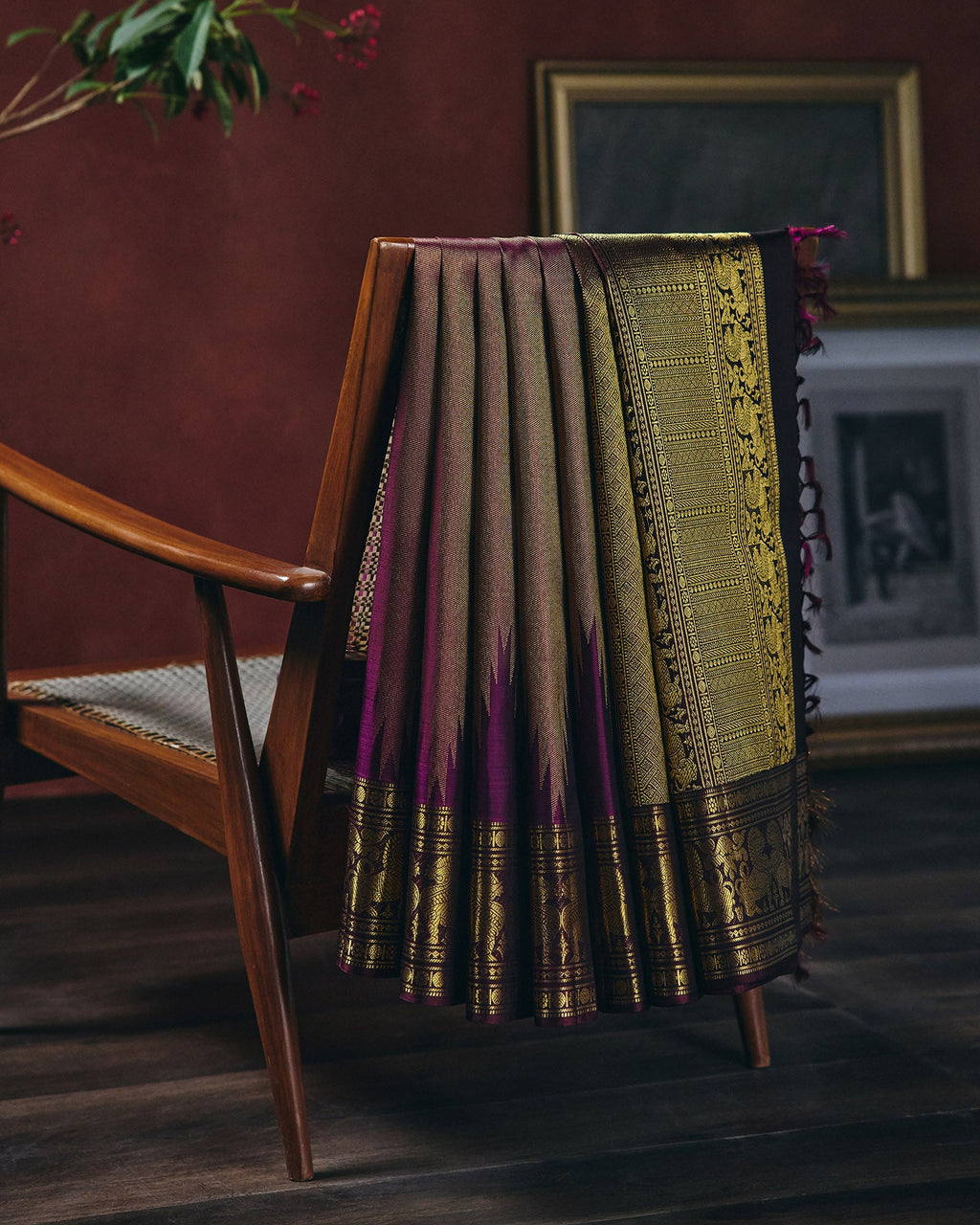 Purple Kanchivaram Silk Saree - 002 of 105