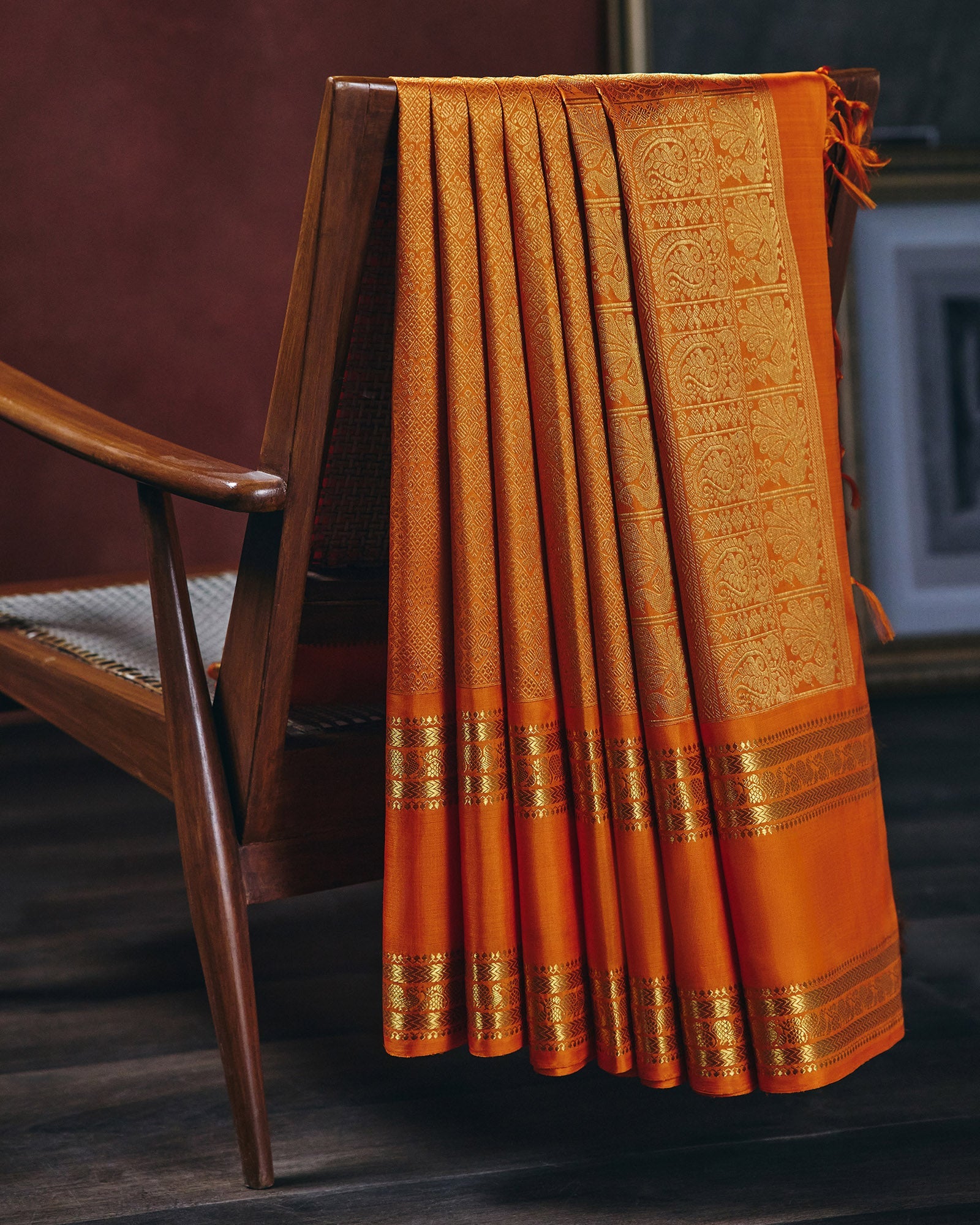 Orange Kanchivaram Silk Saree - 050 of 105