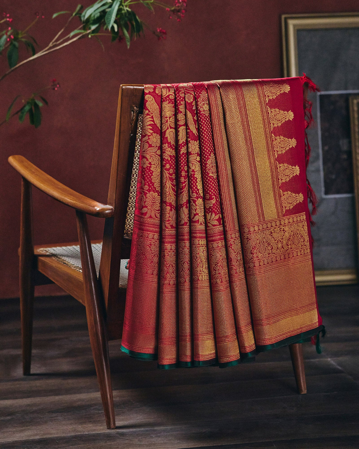 Red Kanchivaram Brocade Silk Saree - 092 of 105