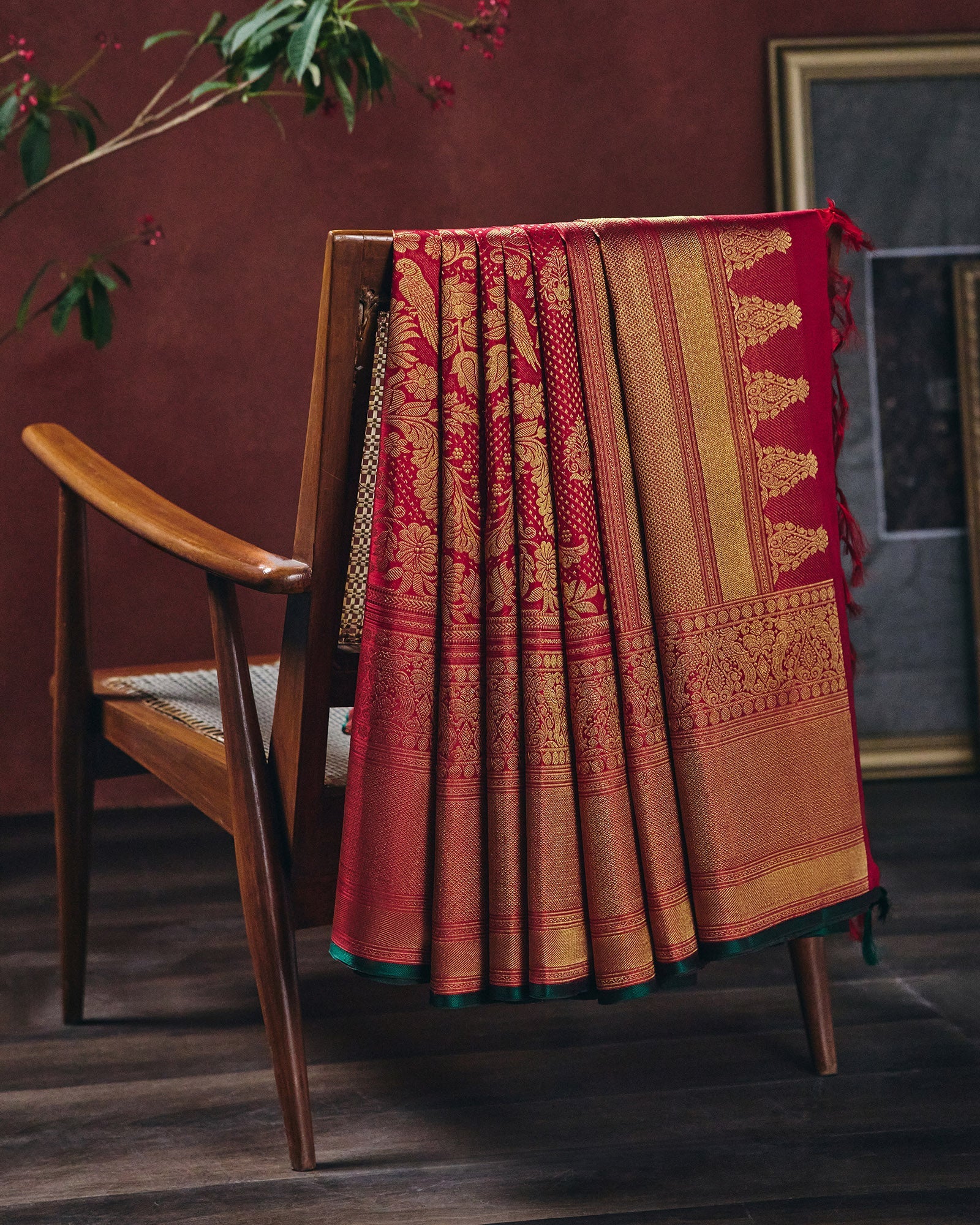 Red Kanchivaram Brocade Silk Saree - 092 of 105