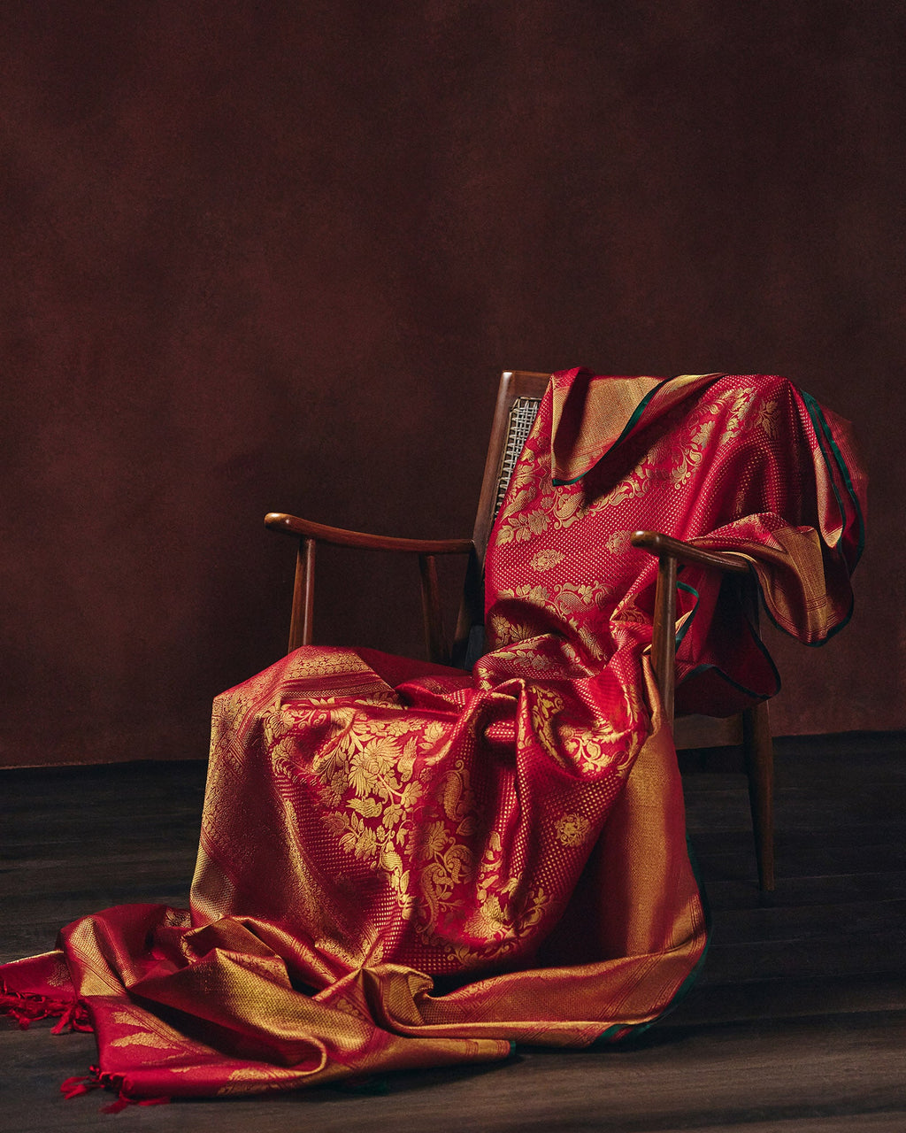 Red Kanchivaram Brocade Silk Saree - 092 of 105