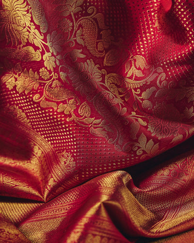 Red Kanchivaram Brocade Silk Saree - 092 of 105