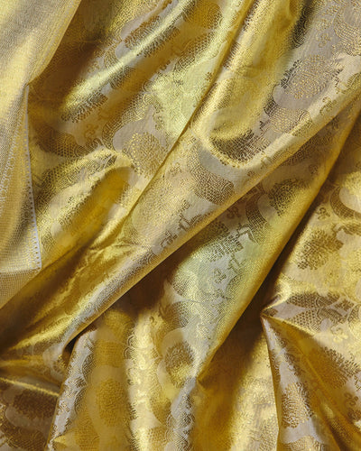 Cream Kanchivaram Silk Saree - 063 of 105