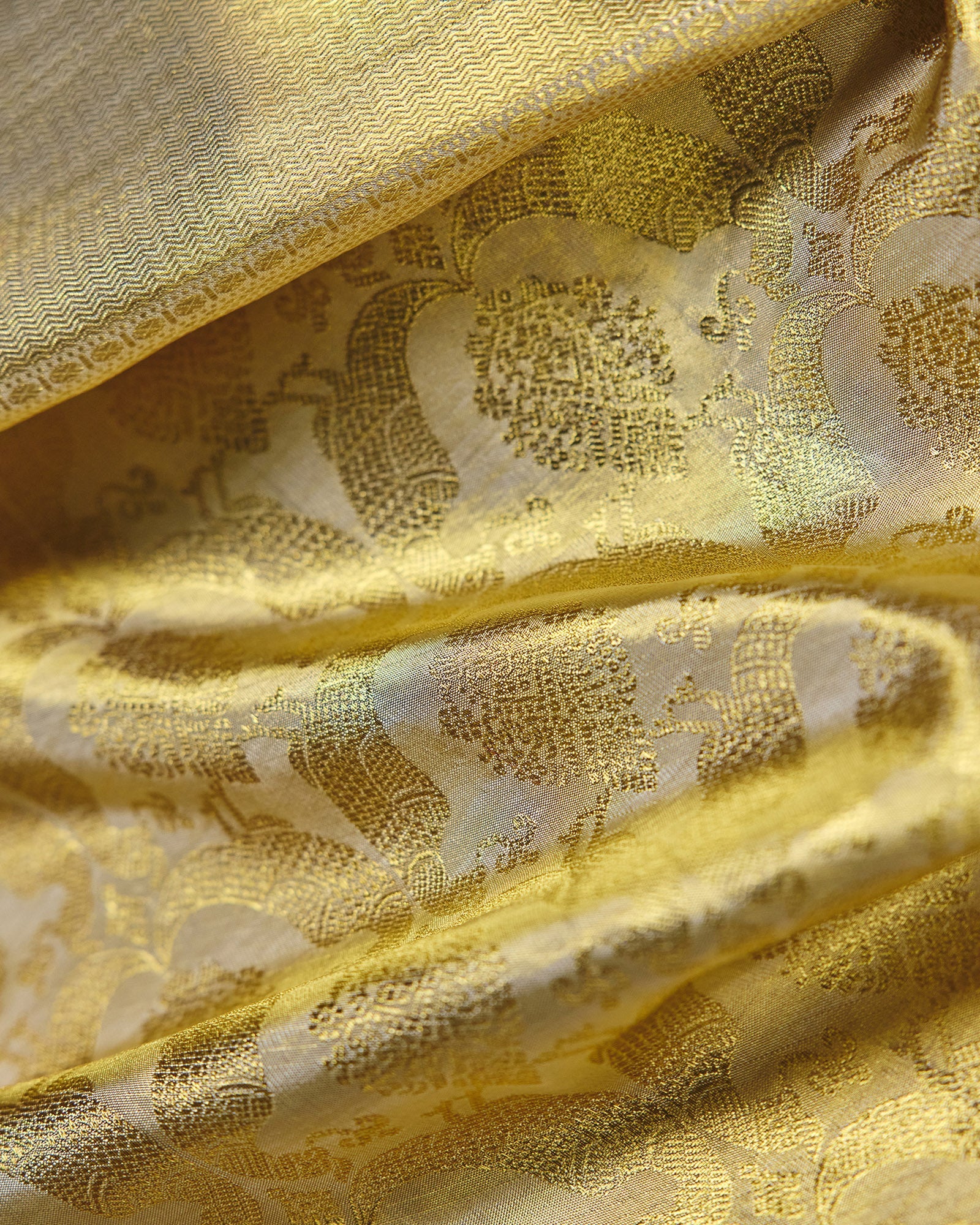 Cream Kanchivaram Silk Saree - 063 of 105