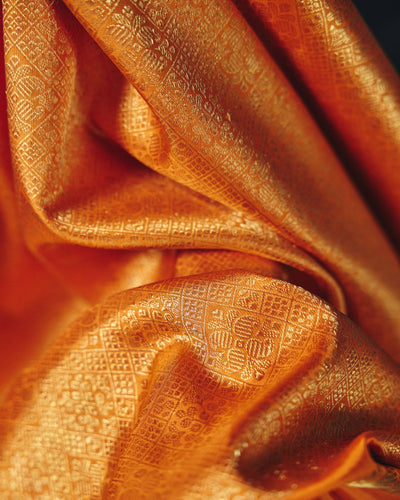 Orange Kanchivaram Silk Saree - 050 of 105