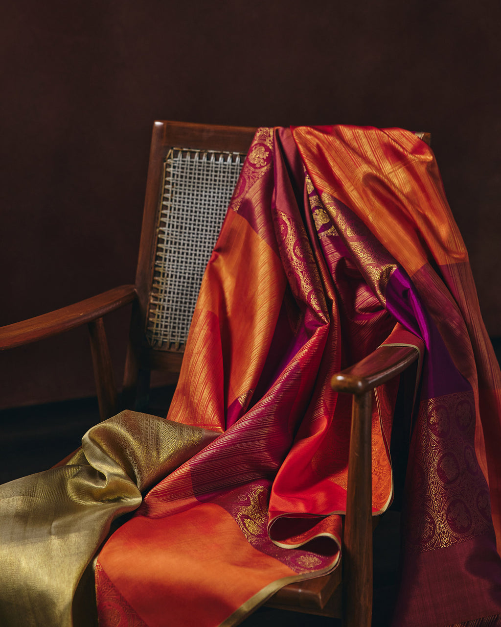 Multi Colour Kanchivaram Silk Saree - 096 of 105