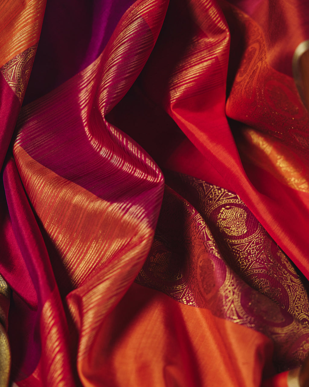 Multi Colour Kanchivaram Silk Saree - 096 of 105
