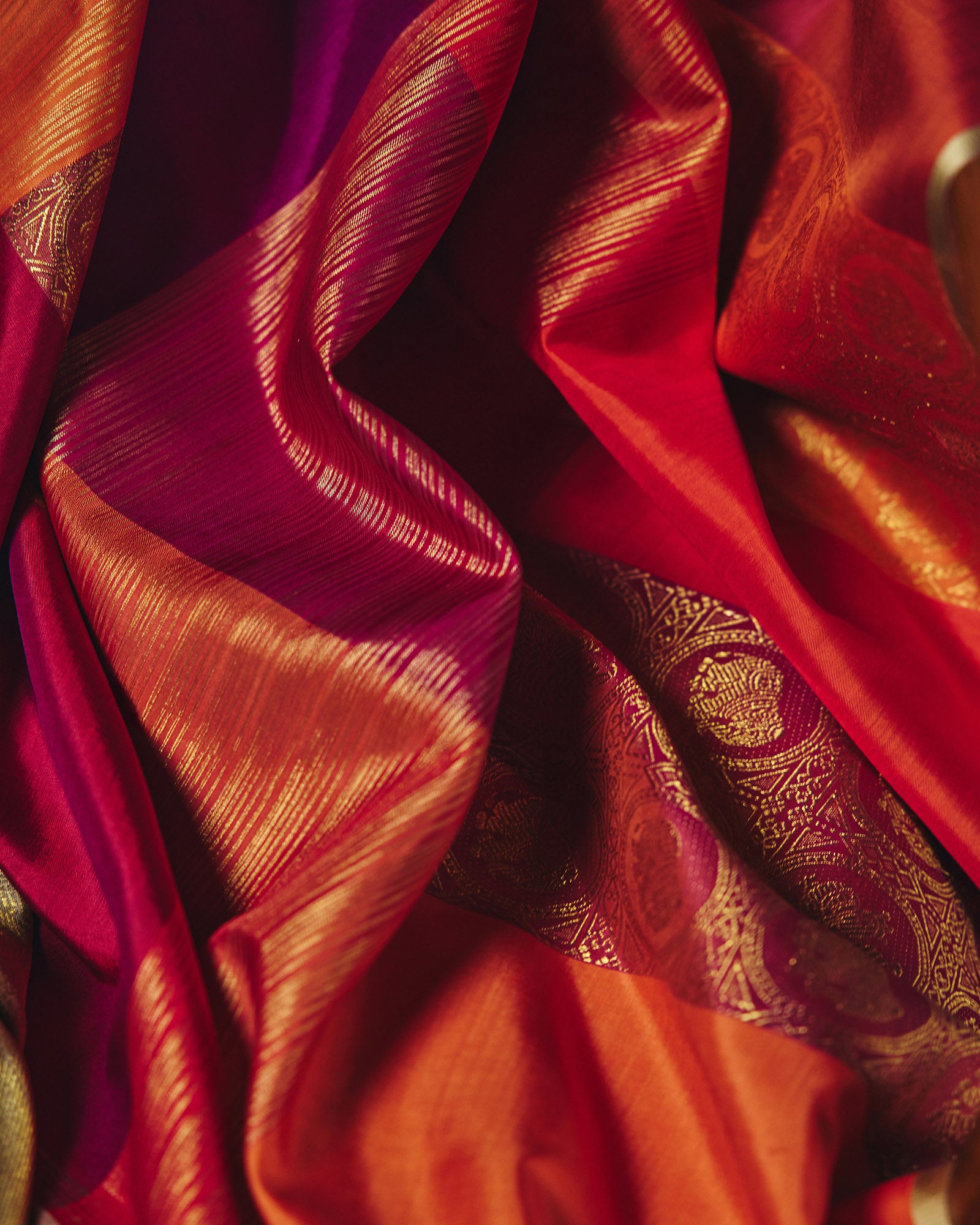 Multi Colour Kanchivaram Silk Saree - 096 of 105