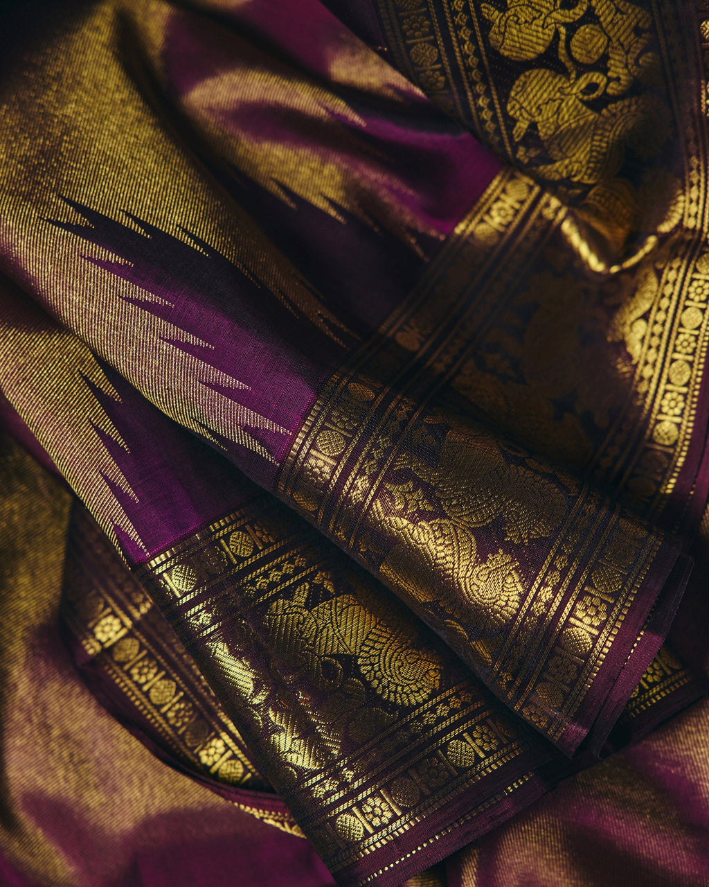 Purple Kanchivaram Silk Saree - 002 of 105