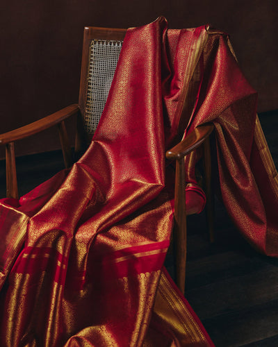 Red Kanchivaram Silk Saree - 052 of 105